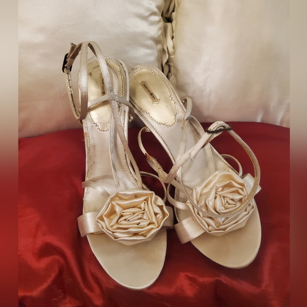 Max Studio Wrap Around Ankle Heels Nude 9.5 M